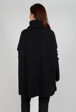 Rundholz Mainline Tops^Long Relaxed Roll Neck Jumper in Black