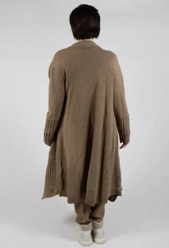 Rundholz Mainline Coats^Long Ribbed Cardigan in Camel Mel