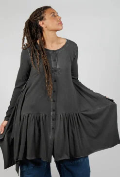 Pluslavie Tops^Long Ribbon Jacket in Asphalt