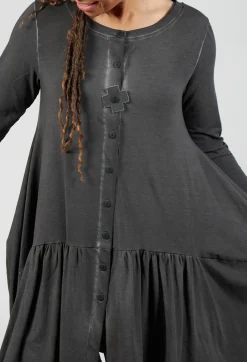 Pluslavie Tops^Long Ribbon Jacket in Asphalt
