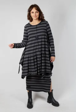 Pluslavie Tops^Long Ribbon Jacket in Stripe