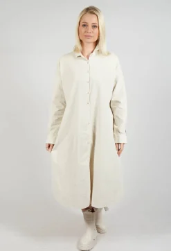 Album Di Famiglia Dresses^Long Shirt Dress V in Off White