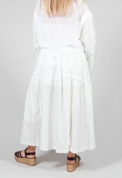 Isabel Benenato Skirts^Long Skirt in White