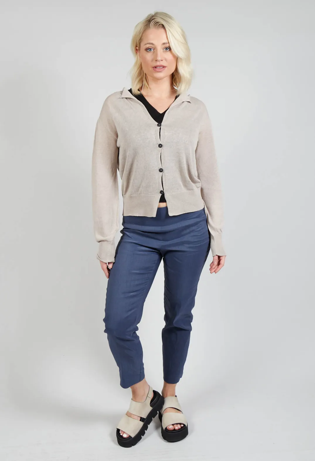 Sarah Pacini Cardigans^Long Sleeve Cardigan in Mastic