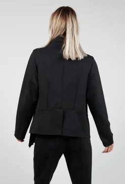 Xenia Design Jackets^Long Sleeve Jacket with Asymmetric Peplum Hem in Black