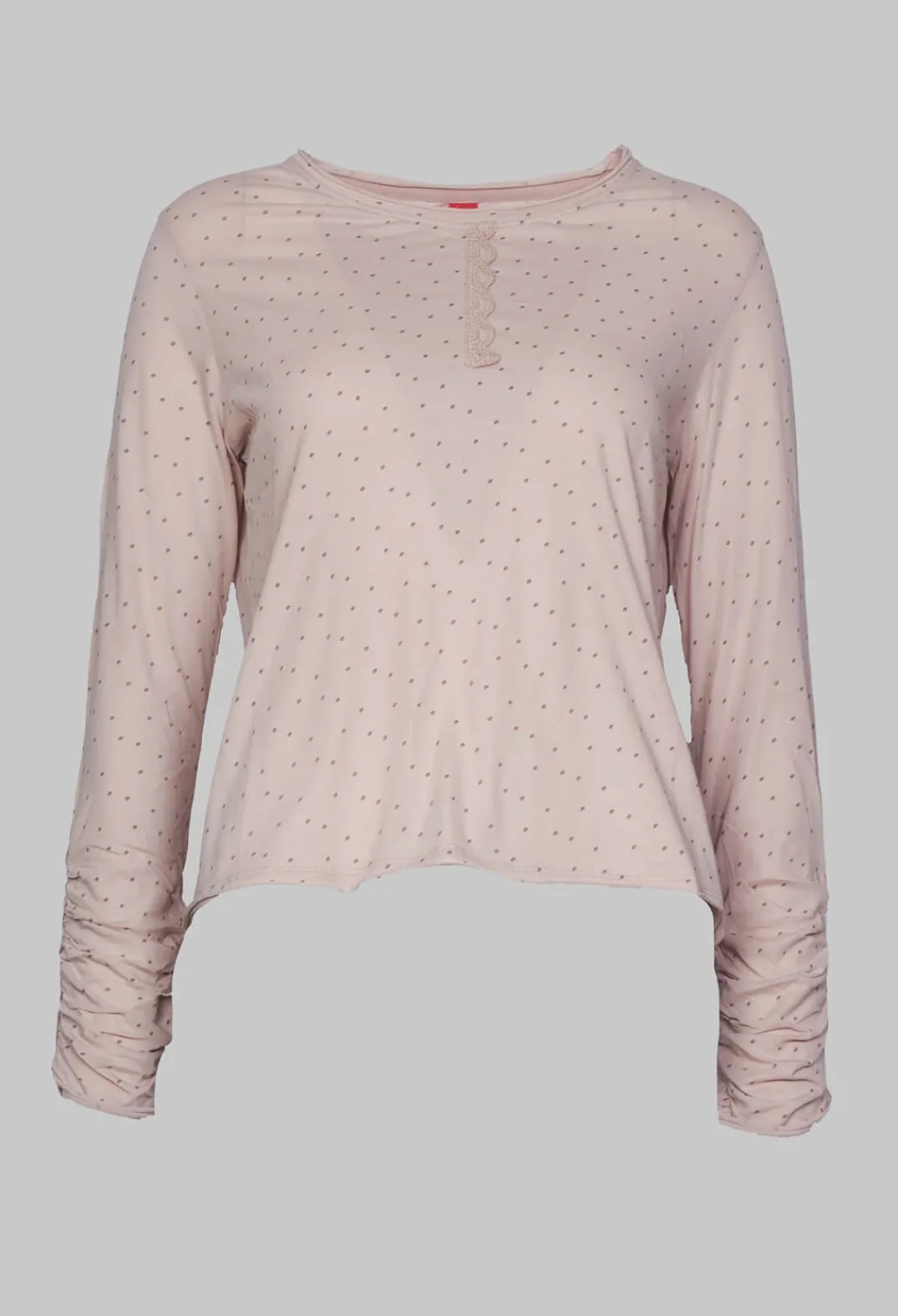 Ewa I Walla Shirts & Blouses^Long Sleeve Jersey Top in Dots