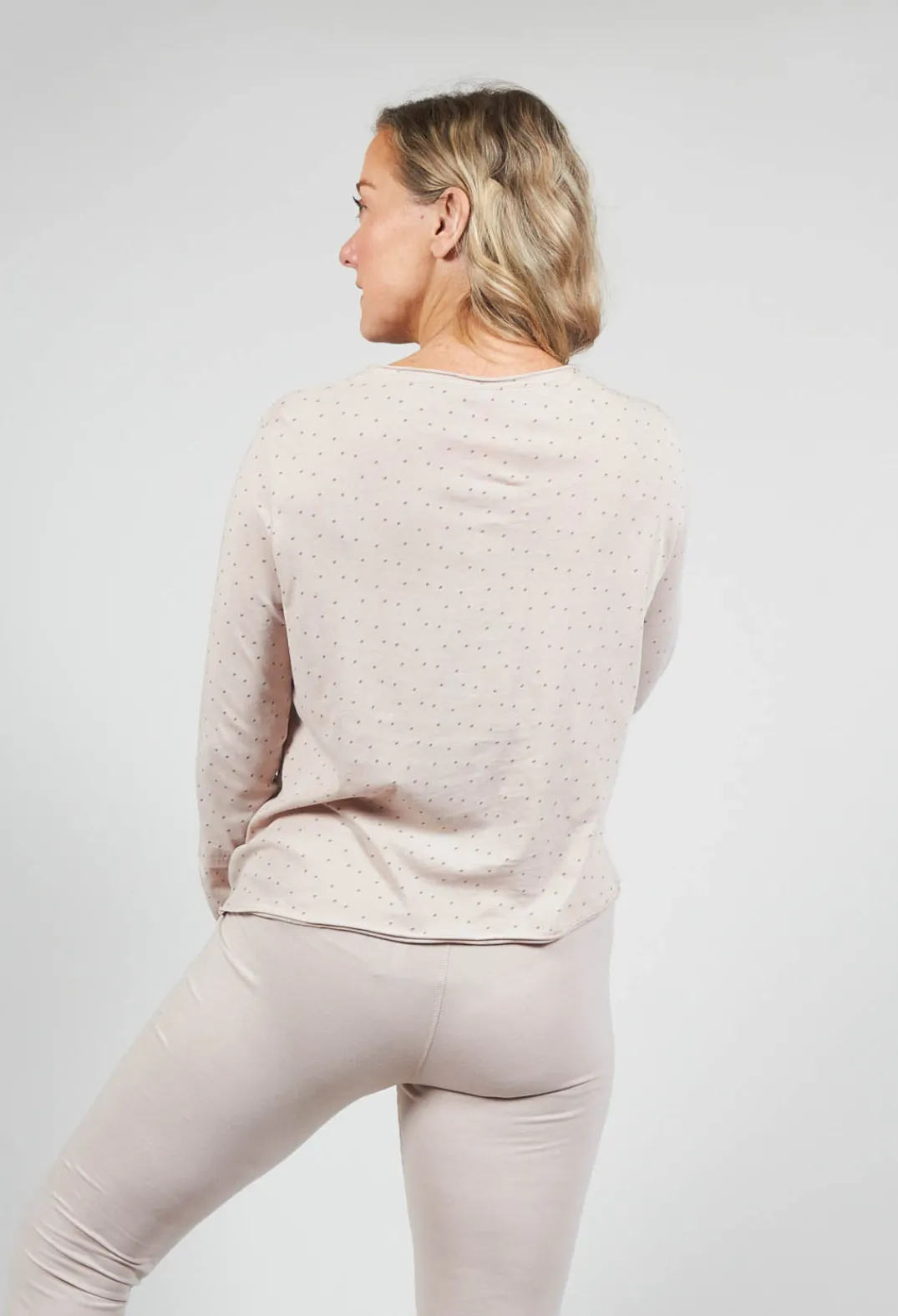 Ewa I Walla Shirts & Blouses^Long Sleeve Jersey Top in Dots
