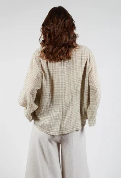 SOH Shirts & Blouses^Long Sleeve Shirt in Beige Check