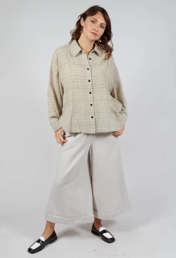 SOH Shirts & Blouses^Long Sleeve Shirt in Beige Check