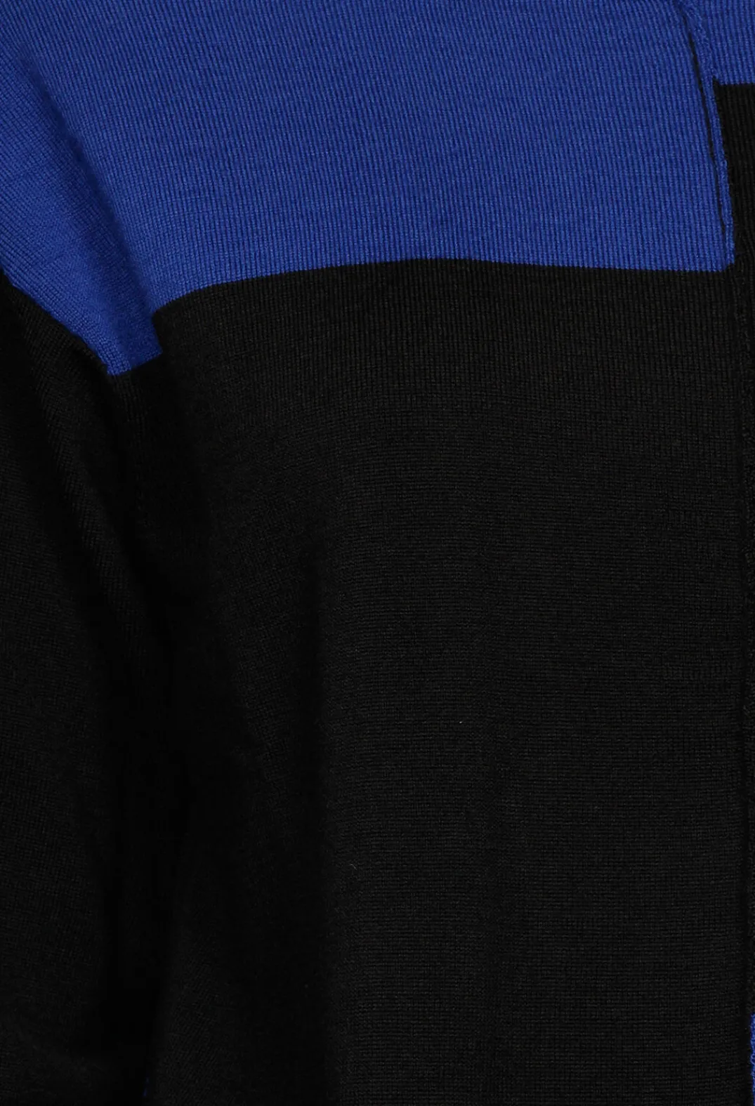 Nijii Jumpers^Long Sleeve Sweater in Royal Blue and Black