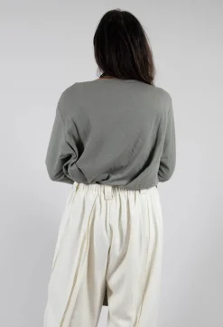 Moyuru Jumpers^Long Sleeve Top in Light Grey