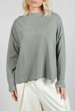Moyuru Jumpers^Long Sleeve Top in Light Grey