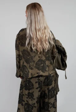 Sanctamuerte Tops^Long Sleeve Top in Tinto Freddo Green Tuscany