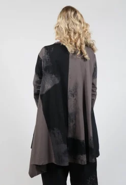 Moyuru Tops^Long Sleeve Top with Flared Hem in Brown