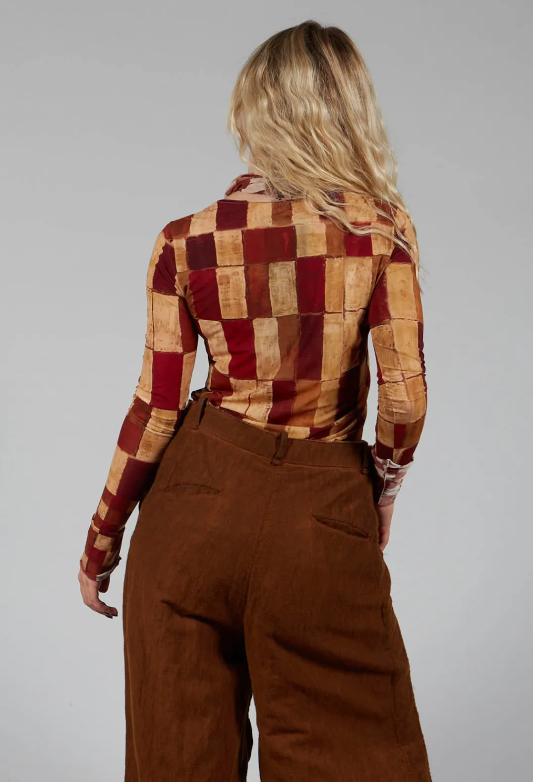 Masnada Shirts & Blouses^Long Sleeve Wide Neck T-Shirt in Byzantine Print
