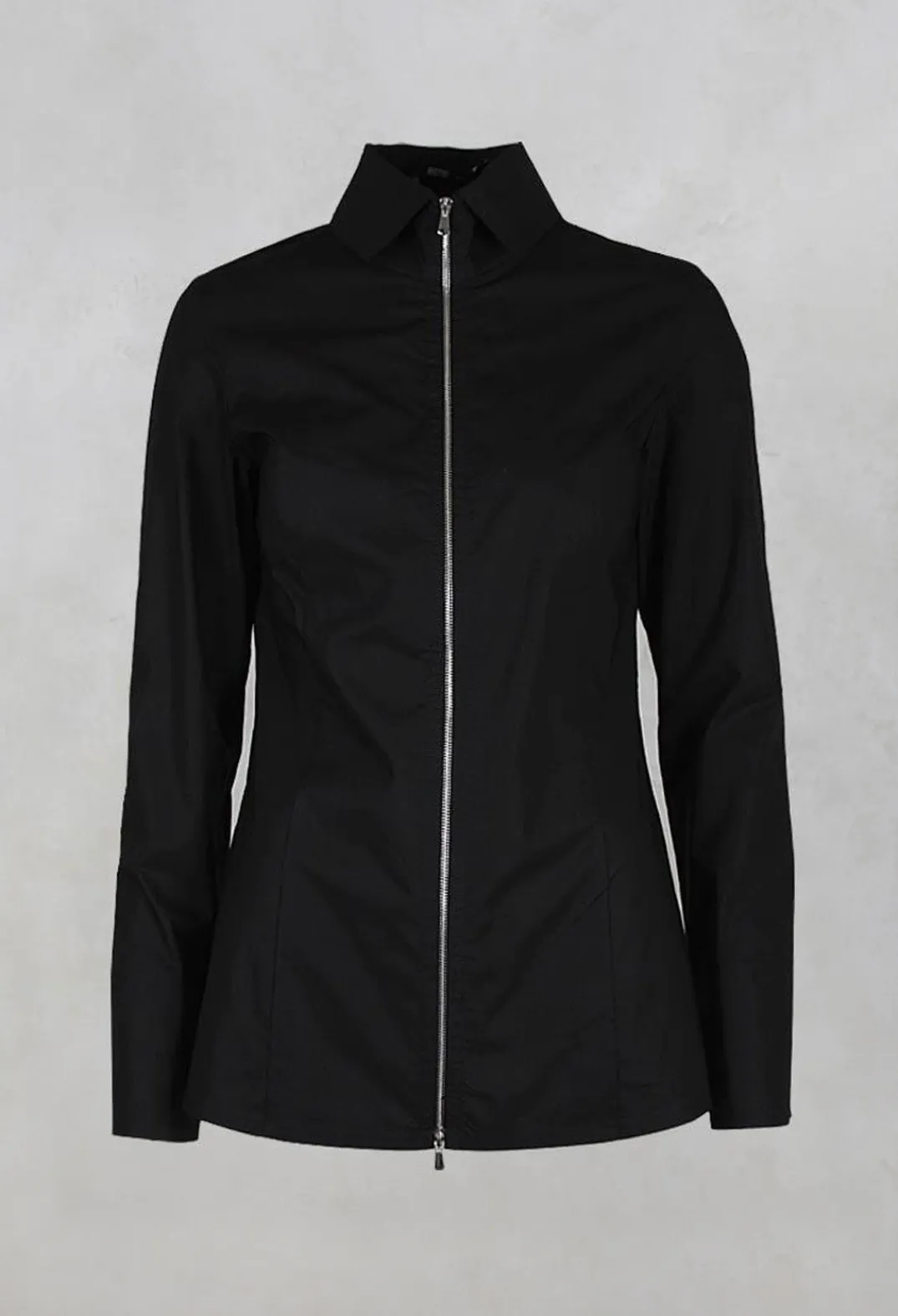 Anett Rostel Shirts & Blouses^Long Sleeved Blouse with Zip Detail in Black
