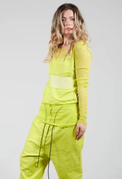 Rundholz Dip T-shirts^Long Sleeved Net Top with Cotton Bands in Spring