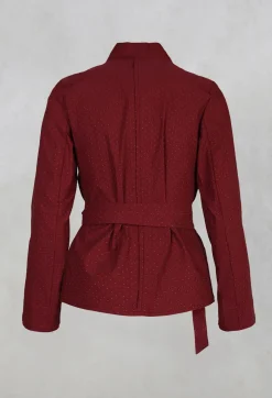 Les Filles d'Ailleurs Jackets^Long Sleeved Polka Dot Jacket in Red