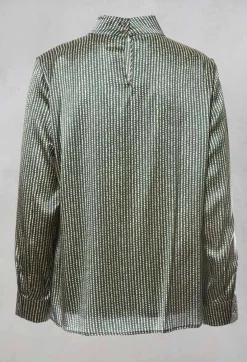 Niù Shirts & Blouses^Long Sleeved Silk Blouse in Green