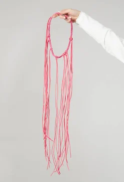 Bread and Butter Necklaces^Long String Choker in Fuschia