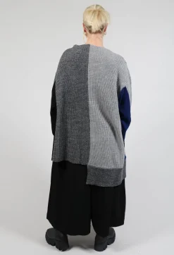 Moyuru Knitwear|Jumpers^Longline Asymmetric Jumper in Grey