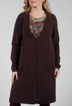 Rundholz Mainline Co-ords & Suits|Cardigans^Longline Cardigan in Dark Brown