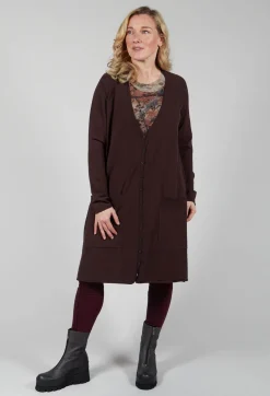 Rundholz Mainline Co-ords & Suits|Cardigans^Longline Cardigan in Dark Brown