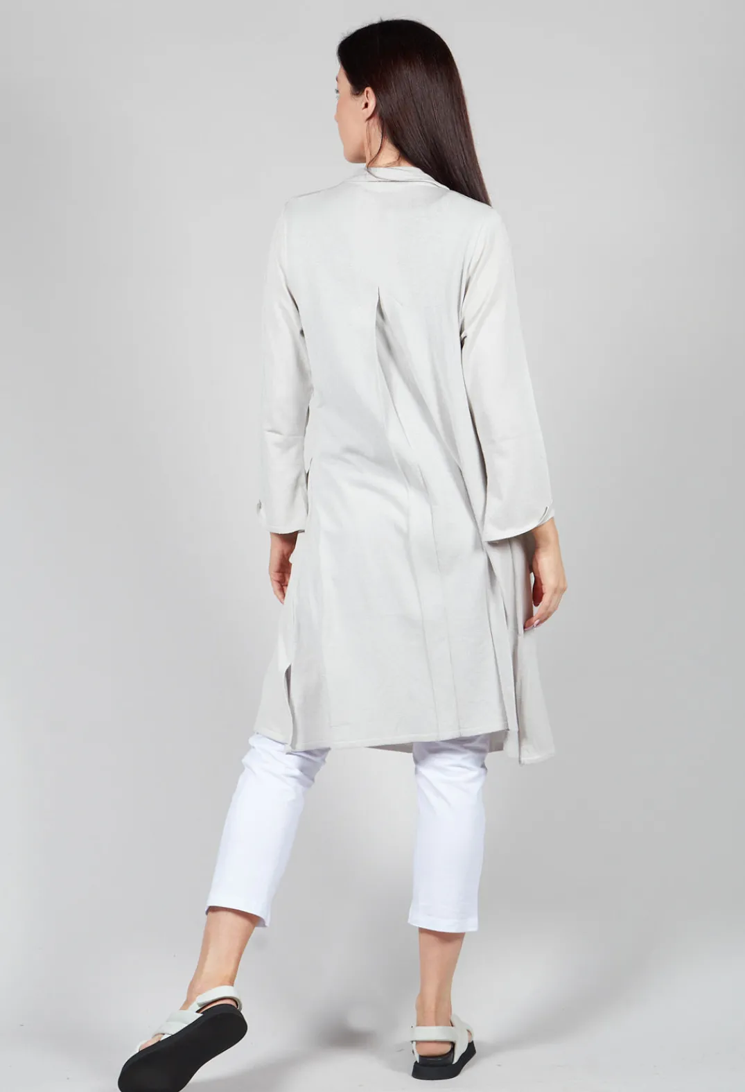 Philomena Christ Cardigans^Longline Cardigan with Pockets in Silver