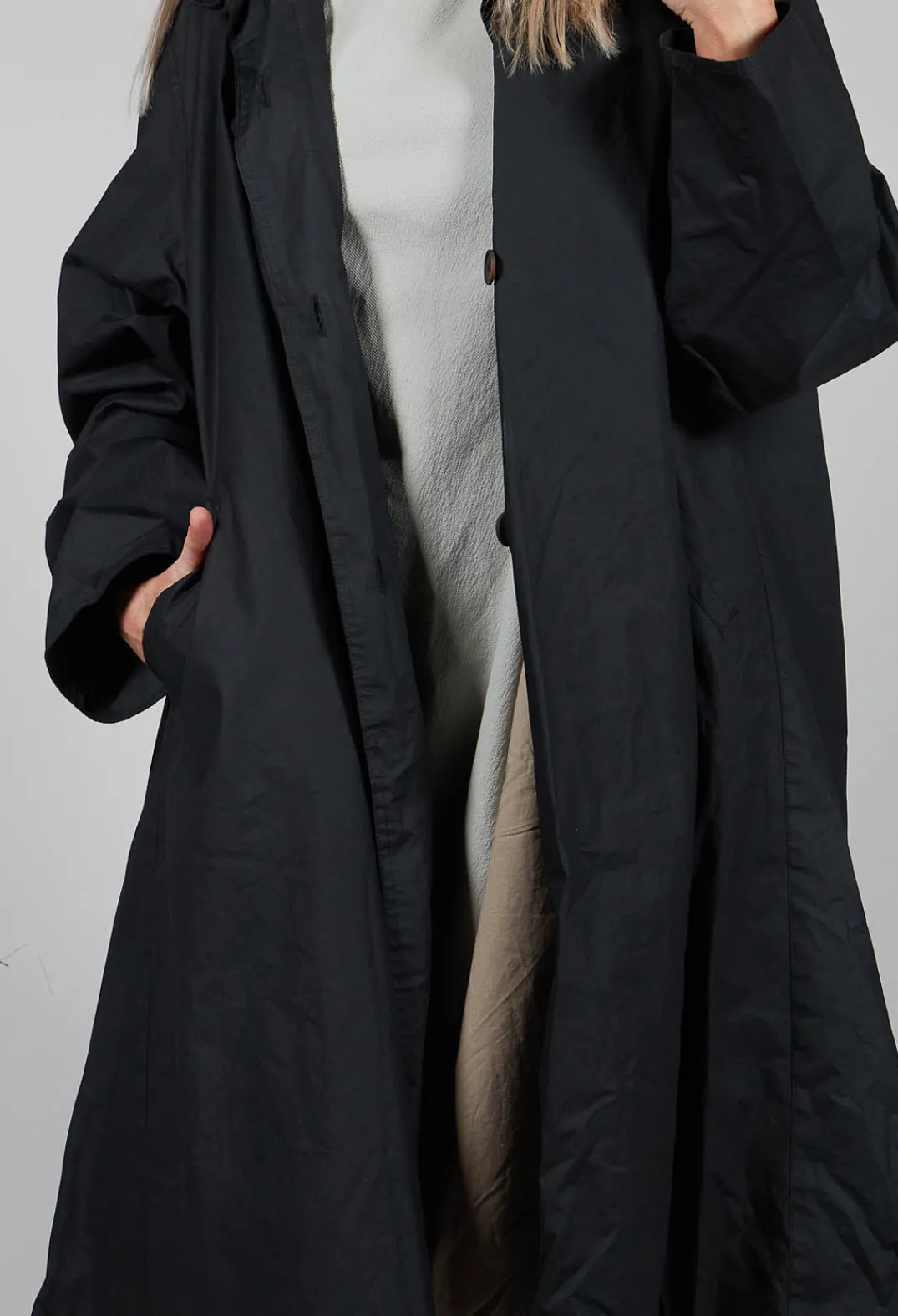 Aequamente Coats^Longline Coat in Black