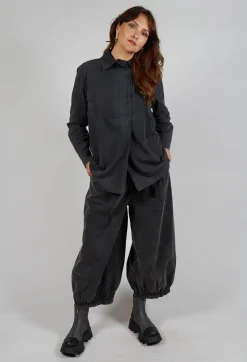 Amici Shirts & Blouses^Longline Cotton Tunic in Pewter