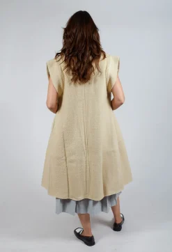 SOH Coats^Longline Gilet in Buttermilk