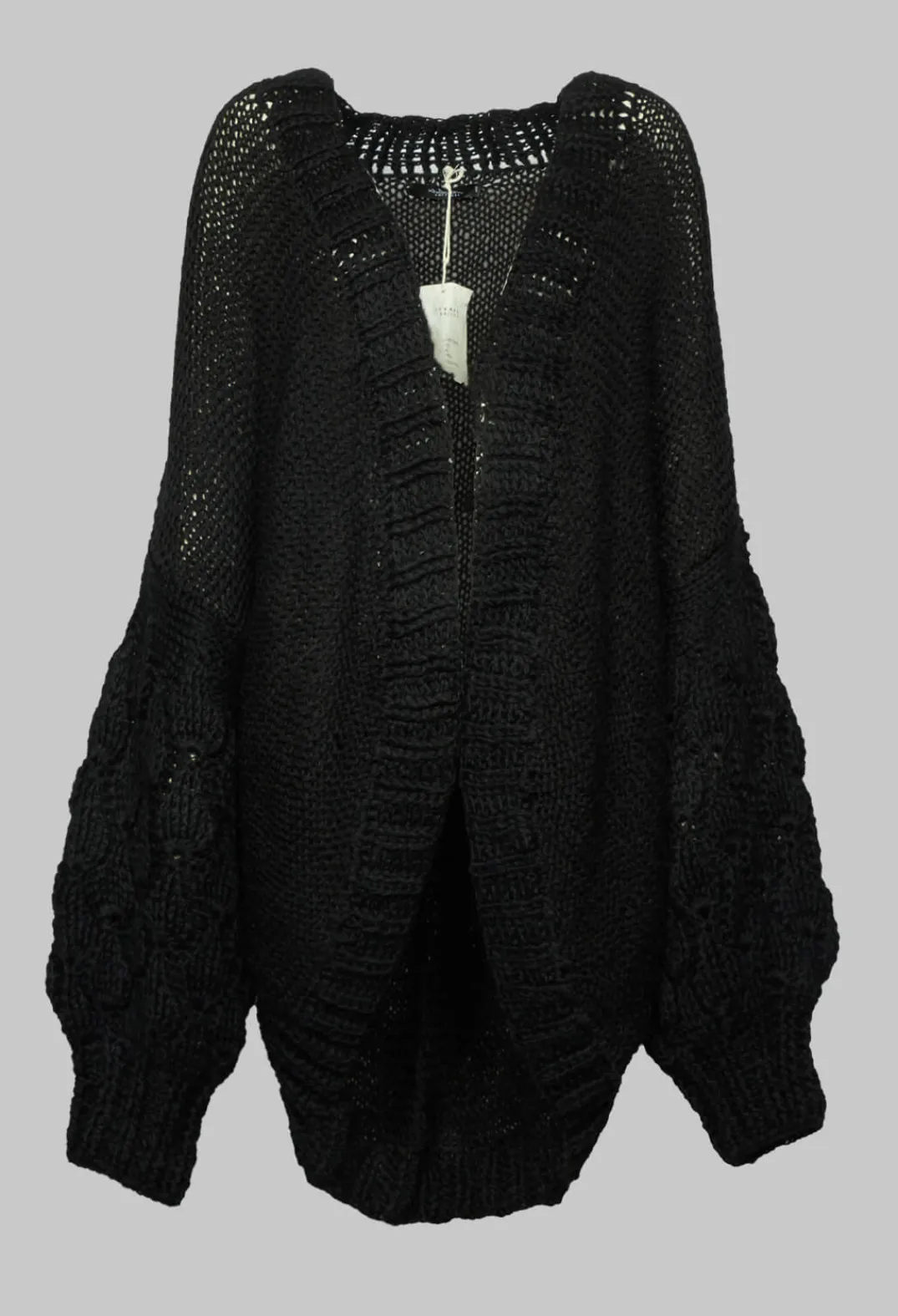 Umit Unal Cardigans^Longline Hand Knitted Cardigan in Black