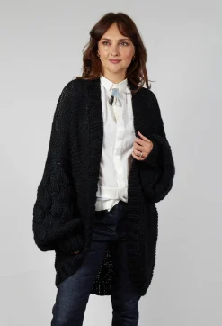 Umit Unal Cardigans^Longline Hand Knitted Cardigan in Black