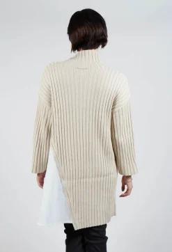 Bitte Kai Rand Jumpers^Longline Jumper with Shirt Detail in Cream