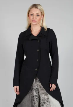 Sanctamuerte Jackets^Longline Layered Jacket in Nero