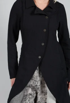 Sanctamuerte Jackets^Longline Layered Jacket in Nero