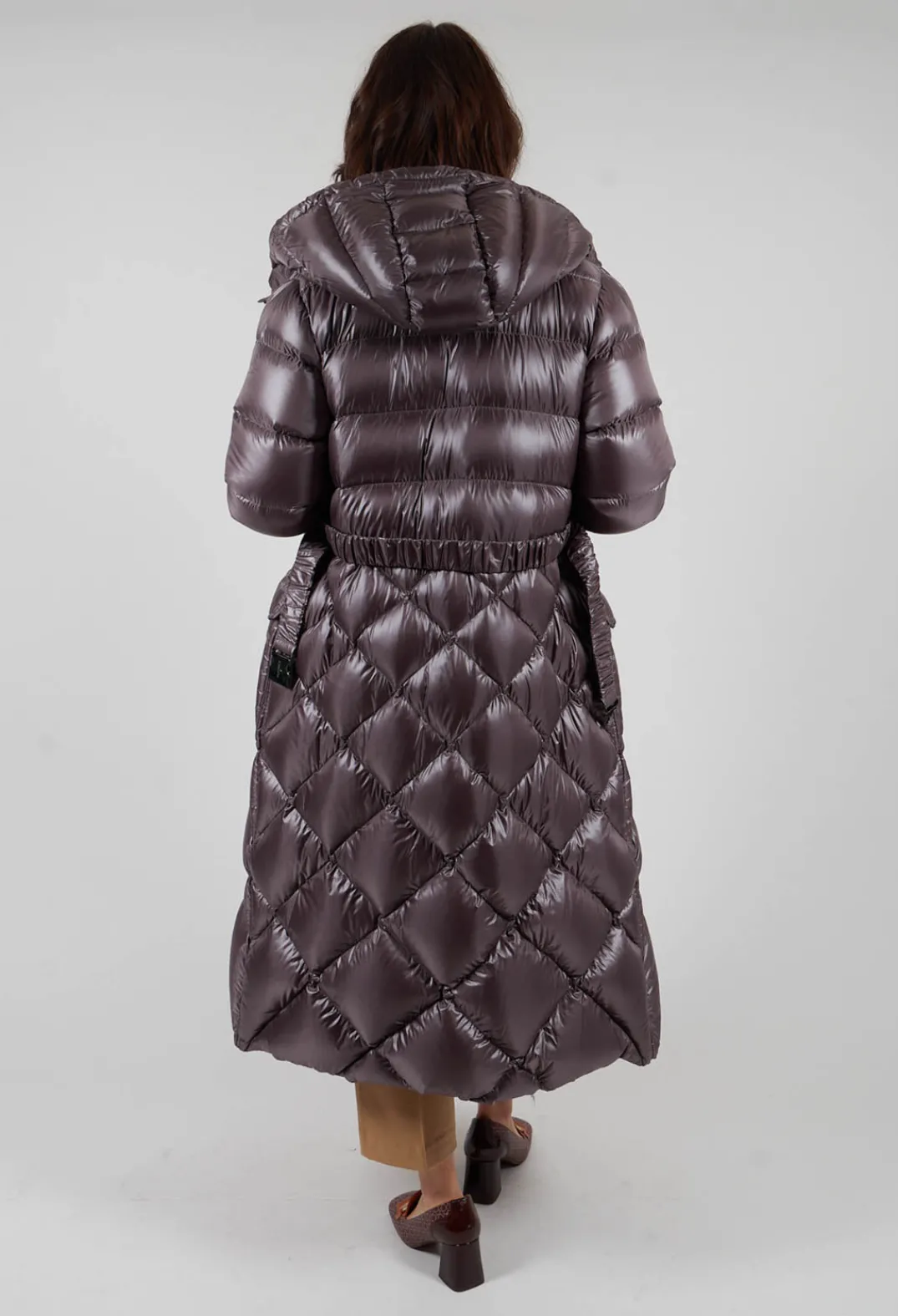 Beatrice B Coats^Longline Puffer Coat in Mud