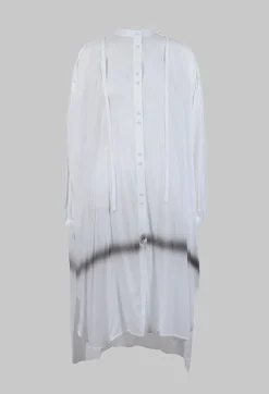 Isabel Benenato Shirts & Blouses^Longline Shirt Dress in White