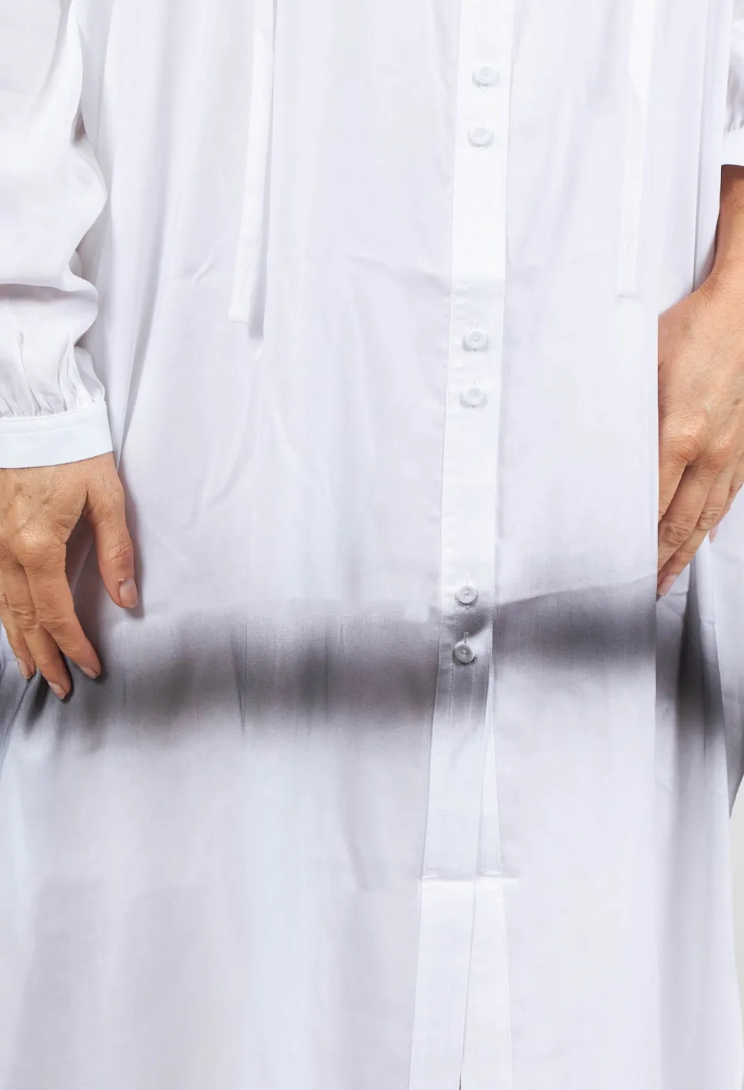 Isabel Benenato Shirts & Blouses^Longline Shirt Dress in White