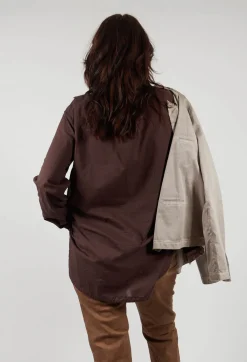 Umit Unal Shirts & Blouses^Longline Shirt in Dark Brown