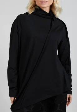 Moyuru Jumpers^Longline Structred Top in Black