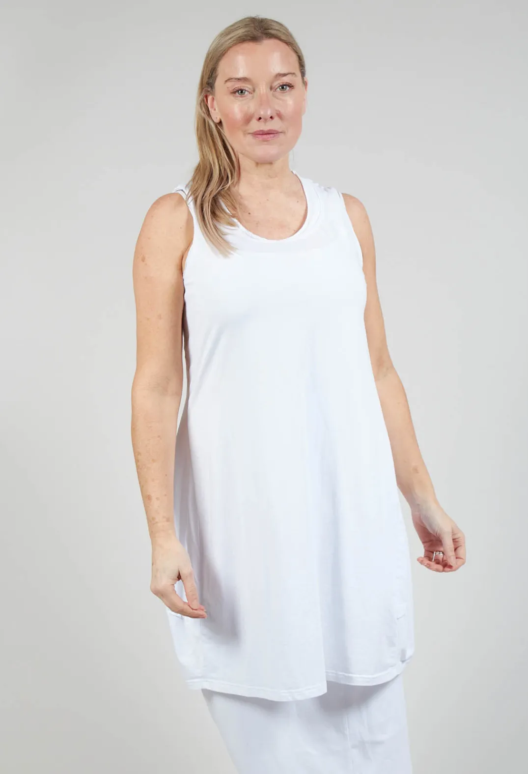 Rundholz Black Label Tops^Longline Vest Top in White