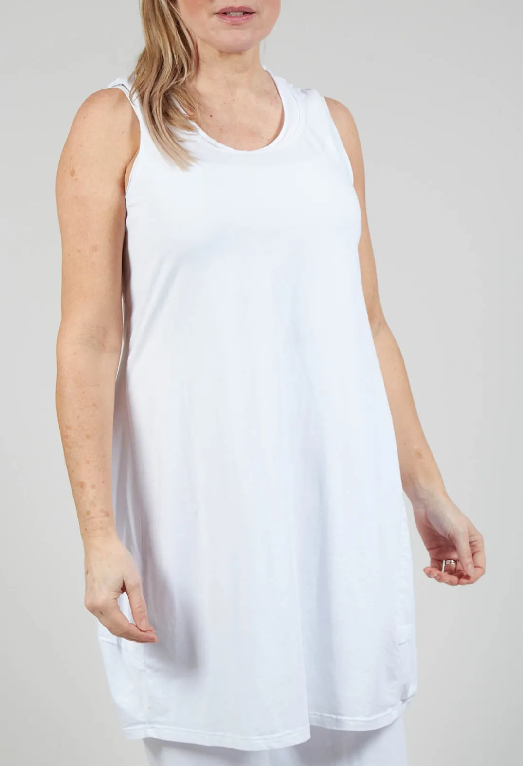 Rundholz Black Label Tops^Longline Vest Top in White