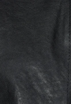 Sort Aarhus Jackets^Longline Zip Up Leather Jacket in Black