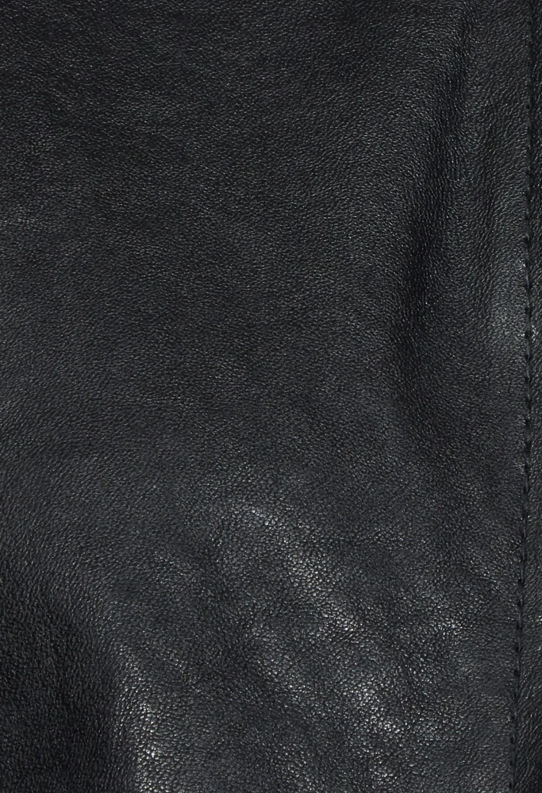 Sort Aarhus Jackets^Longline Zip Up Leather Jacket in Black