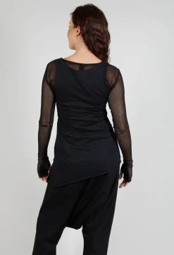 Pal Offner Tops^Longsleeve Overlay Top in Black