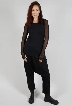 Pal Offner Tops^Longsleeve Overlay Top in Black