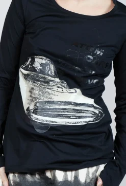 Rundholz Mainline Tops^Longsleeve Top in Black Print