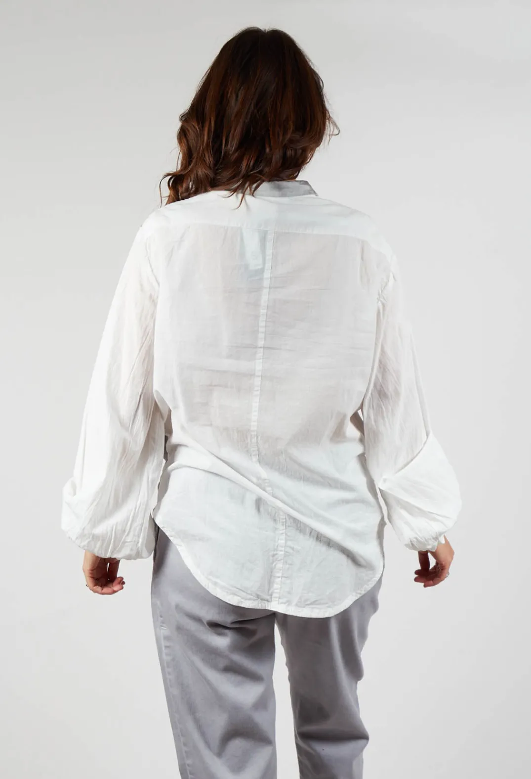 Umit Unal Shirts & Blouses^Loose Fit Shirt with Contrasting Arms In White and Grey