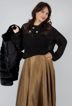 Moyuru Jumpers^Loose Knit Jumper in Black